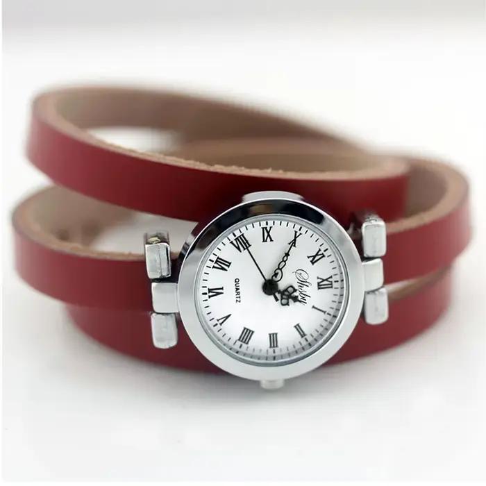Shsby nouvelle mode vente chaude femmes longue en cuir femme montre ROMA Vintage