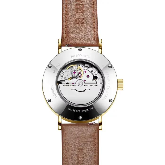 Montre Hannah Martin homme automatique élégante résistante à l'eau pour occasions spéciales et tous les jours