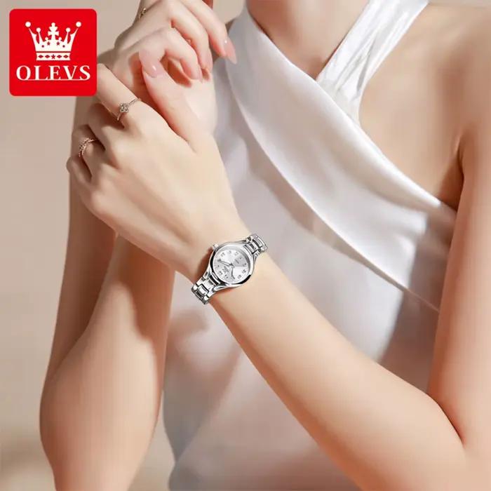 OLEVS 3650 Montre-bracelet à quartz de luxe pour femme