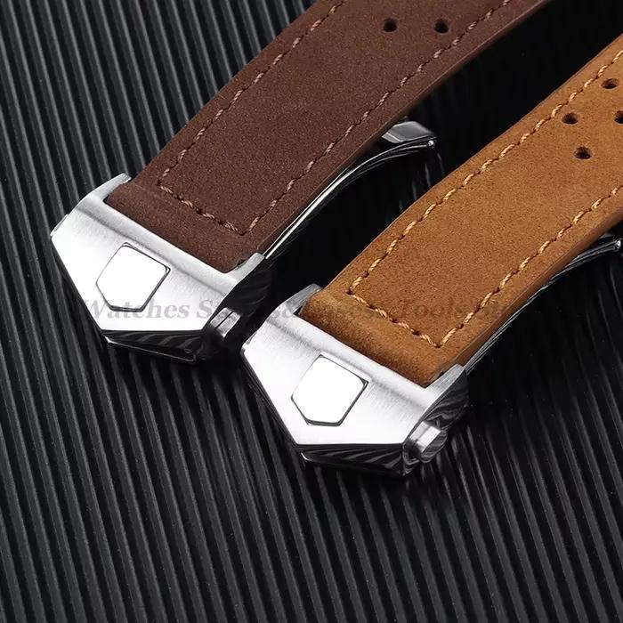 Bracelet de montre en cuir véritable pour hommes et femmes largeur 20mm 22mm 24mm compatibles avec montres intelligentes occasions spéciales
