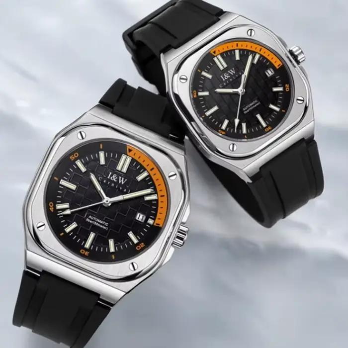 Montre CARNIVAL I & W montres mécaniques pour Homme femme marque de luxe Montre-bracelet automatique hommes femmes 50 M étanche Reloj Hombre