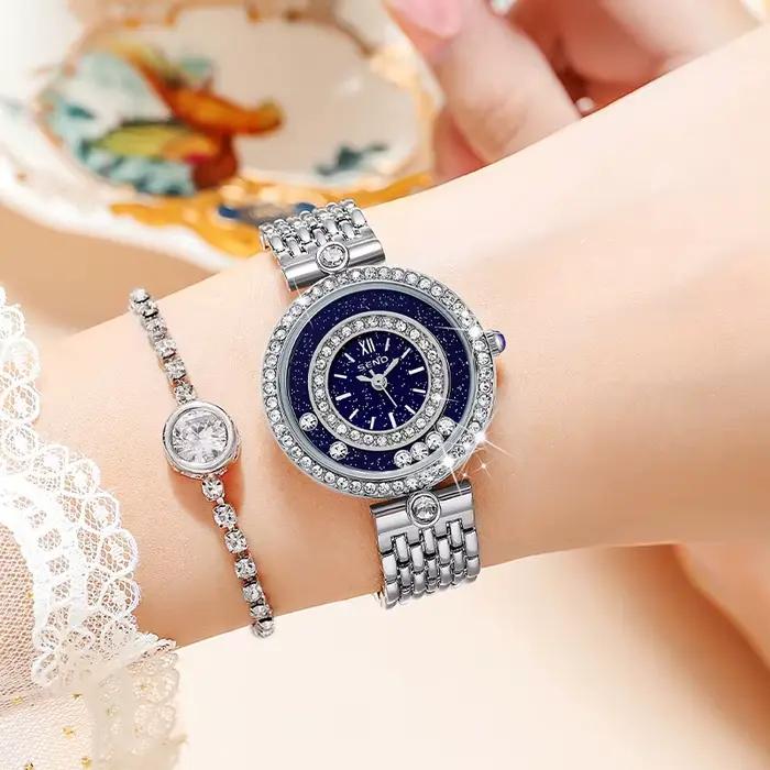 Femmes Bracelet montres argent Top marque de luxe dames