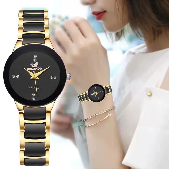 Montre pour femme en strass à la mode