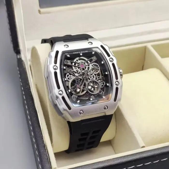 Mark Fairwhale 6700 nouvelles montres mécaniques pour hommes montre-bracelet automatique pour Tourbillon squelette conception étanche montre de mode