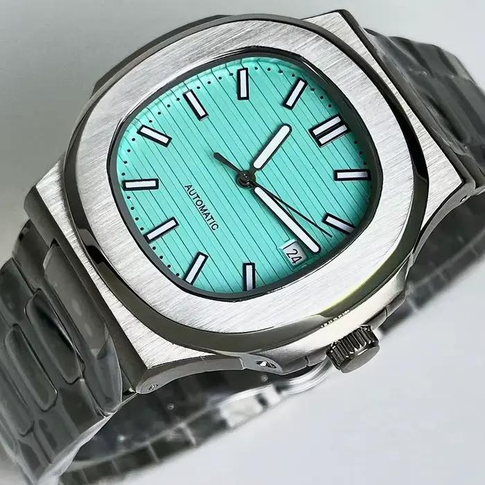 Montre mécanique automatique pour hommes avec bracelet étanche en acier inoxydable et date MIYOTA8215