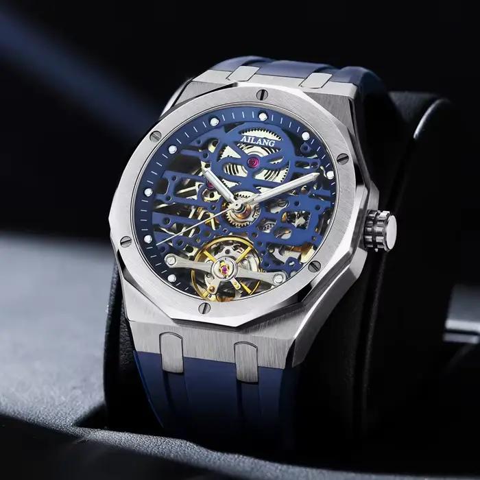 Montre mécanique automatique squelette de luxe AILANG - Montre-bracelet sport lumineuse et étanche pour homme