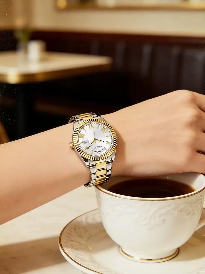 Montres de luxe pour femmes Guess GW0308L6 Luna en acier inoxydable avec strass
