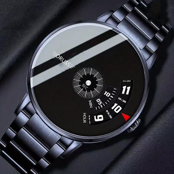 Nouvelle montre pour hommes noire scientifique et technologique
