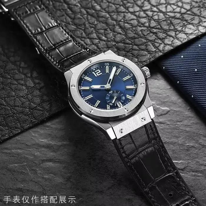 Bracelet de montre en cuir de vachette pour HUCombination T Hengbao Yubo