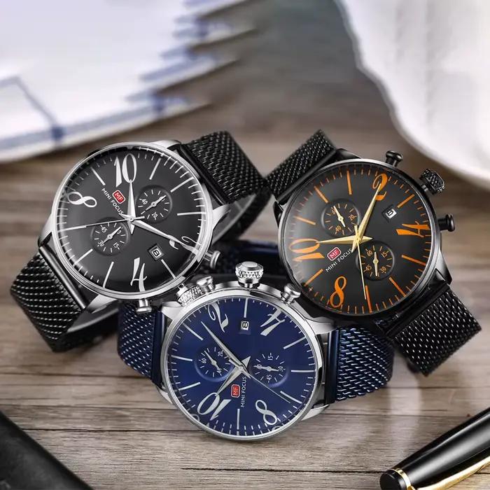 Montres chronographes à quartz MINI FOCUS pour hommes