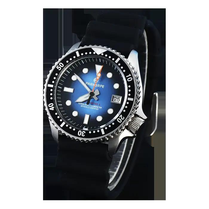 Montre de plongée pour homme avec cadran bleu éclaté