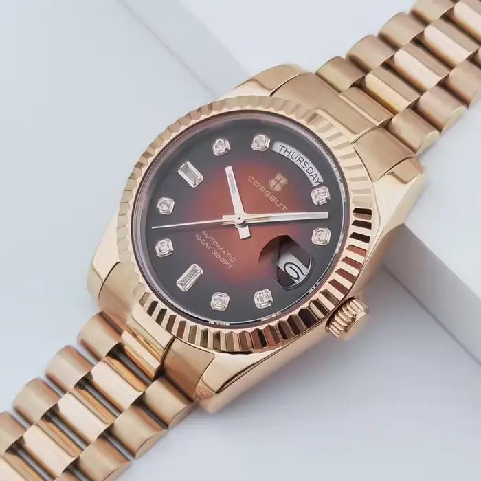 COTGEUT 36mm 39mm montre mécanique automatique hommes d'affaires haut de gamme luxe