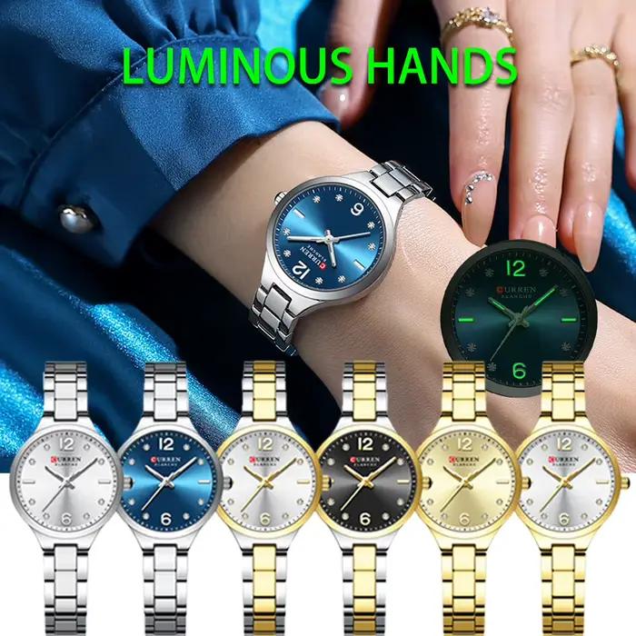 Montre élégante en alliage résistante à l'eau pour femmes occassions spéciales quartz mouvement automatique bracelet confortable style fashion casual