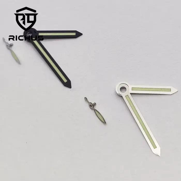 RICHUS 6497 6498 aiguilles de montre noir argent