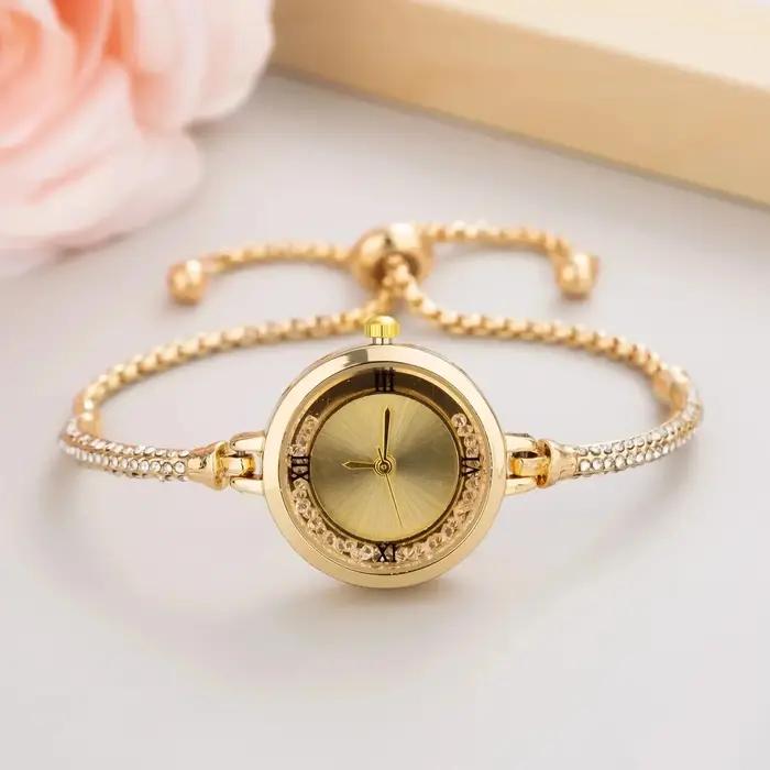 Mode femme montre-Bracelet Bracelet en or petit cadran élégant nouvelle montre belle