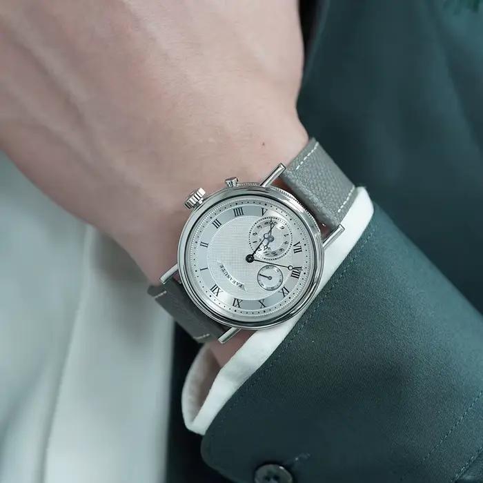 Montre-bracelet de luxe Farasute YM24A avec mouvement à quartz, résistance à l'eau, bracelet en cuir et boîtier en acier inoxydable pour homme occassions spéciales