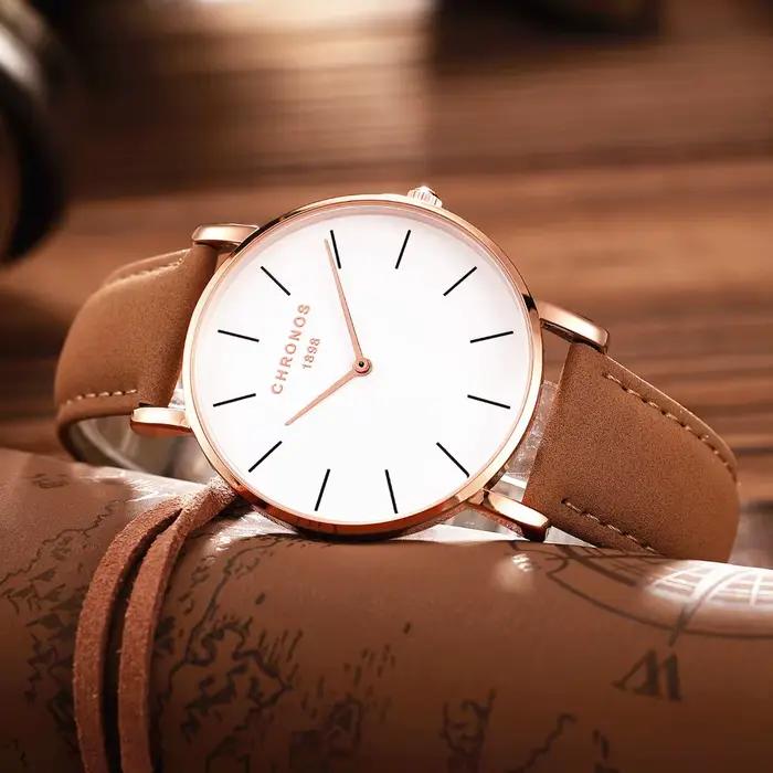 Montre Chronos homme élégante et résistante à l'eau pour occasions professionnelles et décontractées