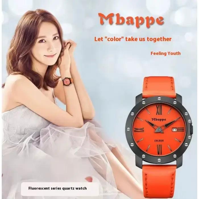 Montre Mbappe élégante résistante à l'eau pour femmes, avec bracelet de rechange gratuit pour différentes occasions
