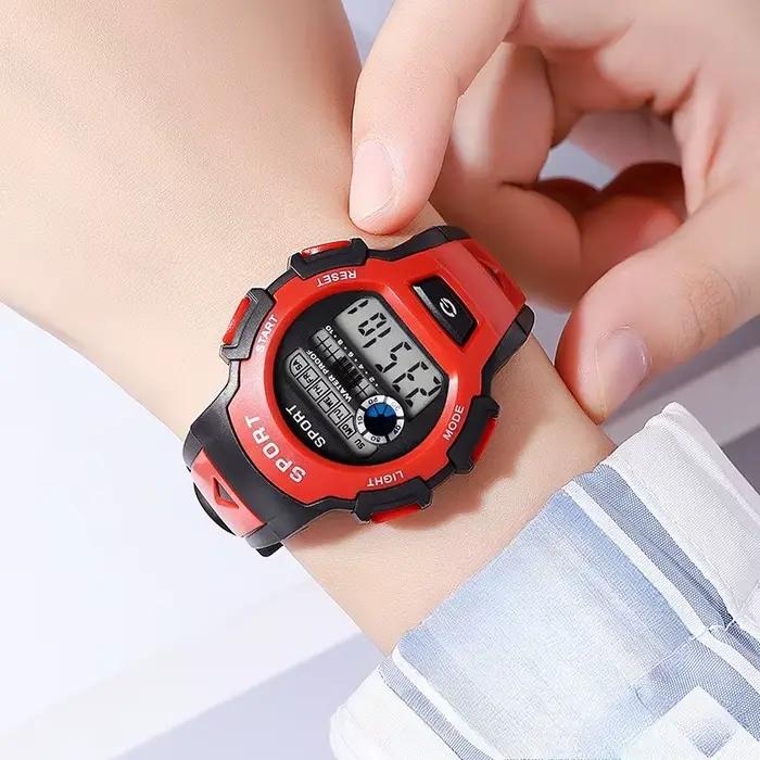 Montre électronique sportive en plastique pour enfants et adolescents occasions scolaires et loisirs