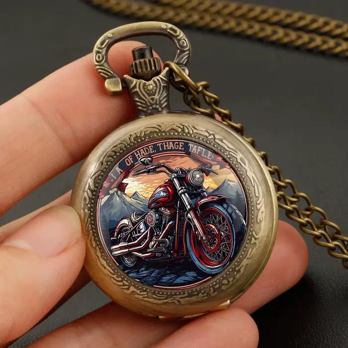 Montre de poche Vintage pour moto pour hommes
