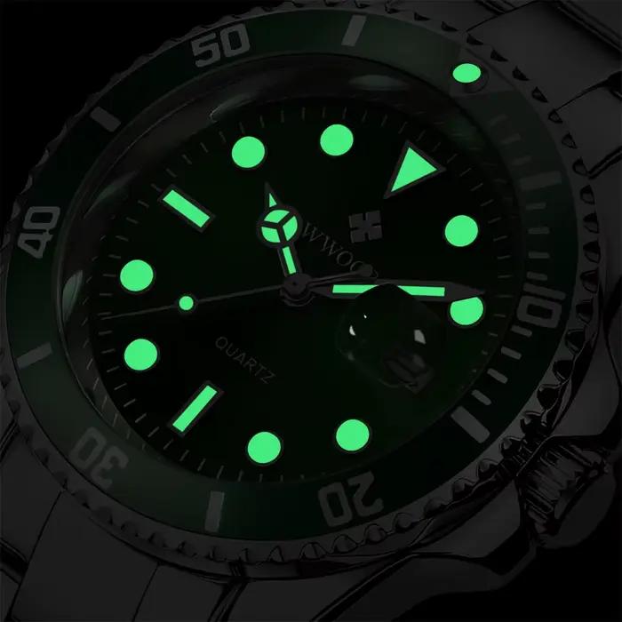 Montre-bracelet étanche en acier inoxydable pour homme