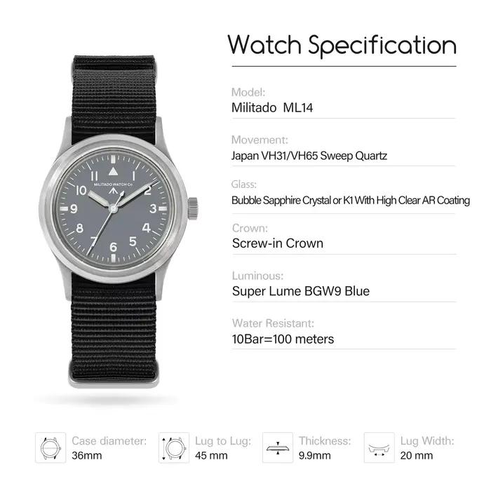 Montre à quartz Militado ML14