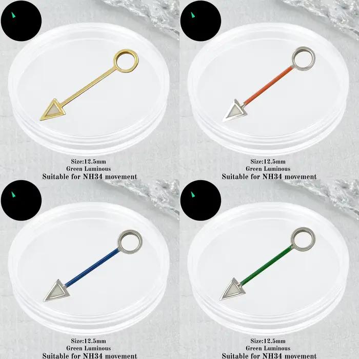Aiguilles de montre lumineuses vertes