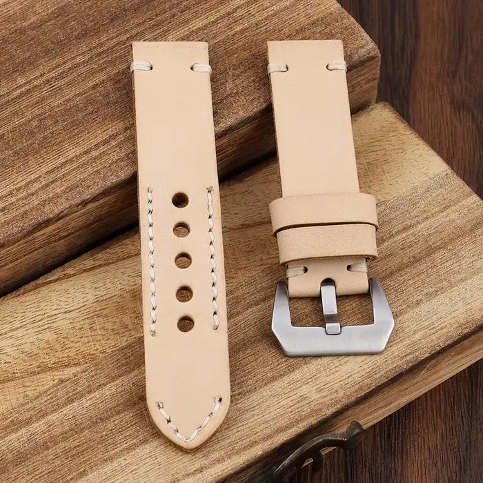 Bracelet de montre beige fait main
