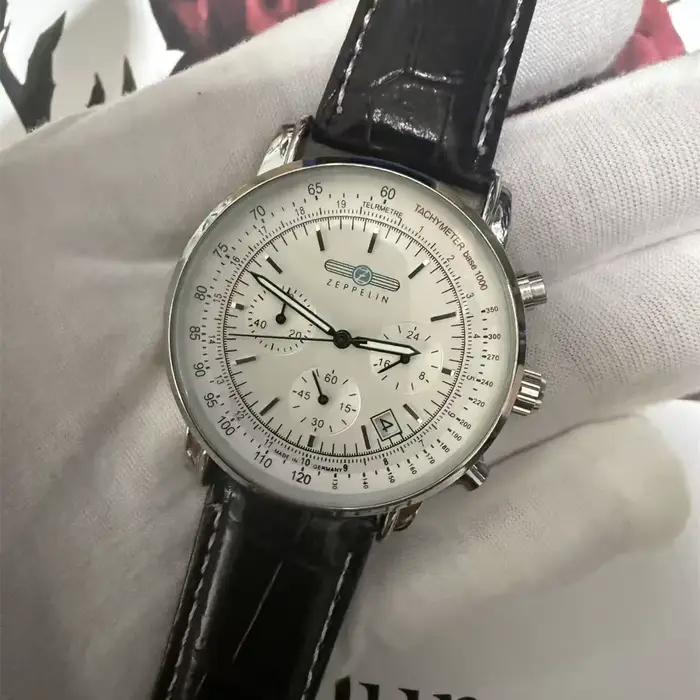 Montre de luxe Zeppelin homme automatique date quartz trois aiguilles chronographe multifonctionnel boîtier style business mode occasions spéciales