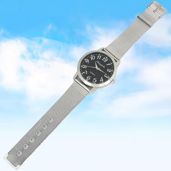 Montre de mode originale élastique Bracelet en acier montres à Quartz vieux hommes et femmes