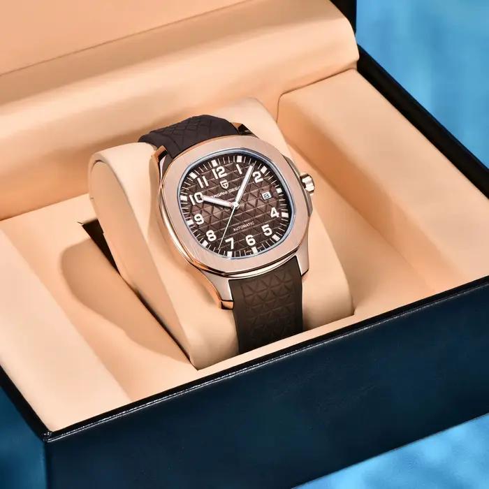 Nouvelle montre homme or rose pagani design montre automatique acier inoxydable occasion spéciale résistante à l'eau quartz robuste élégante à offrir