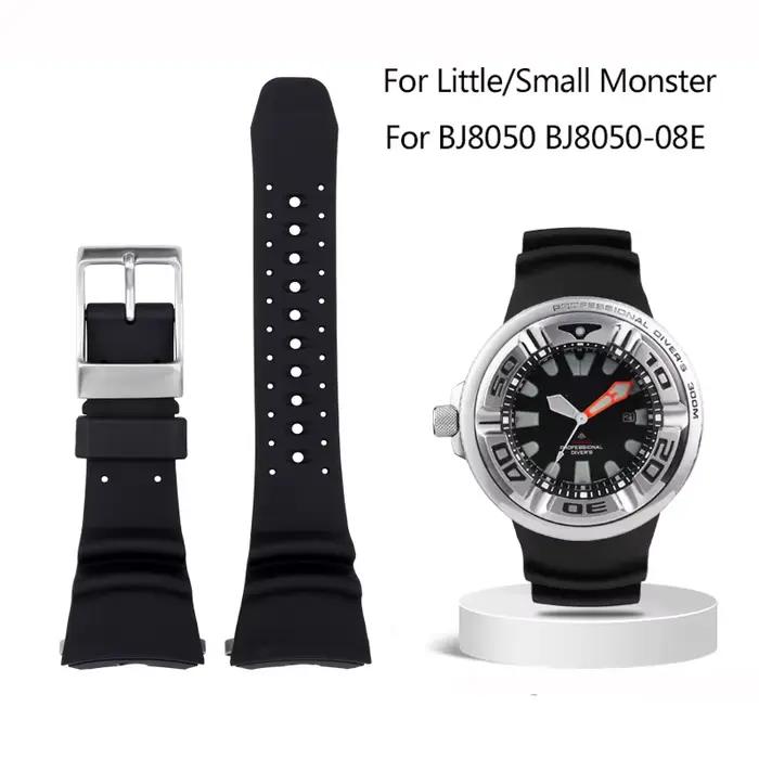 Bracelet de montre en caoutchouc pour Citizen BJ8050