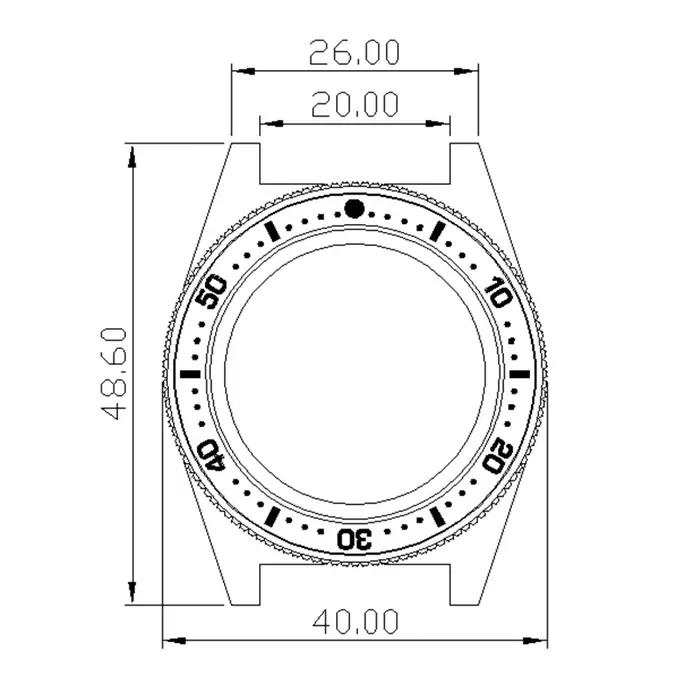 Seiko – boîtiers de montre Vintage de plongée 62MAS
