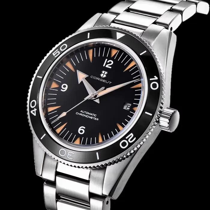 Montre de plongée Corgeut de luxe pour hommes