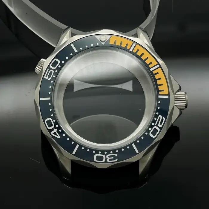 Accessoires de modification de montre de plongée avec boîtier argenté de 41 mm pour la série de montres Omg Sea Horse