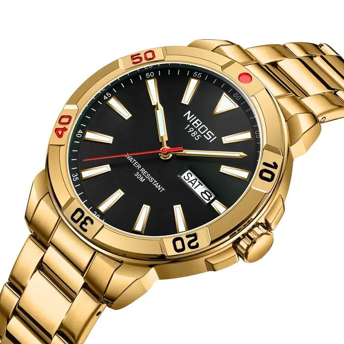 NIBOSI – montre à Quartz analogique pour hommes