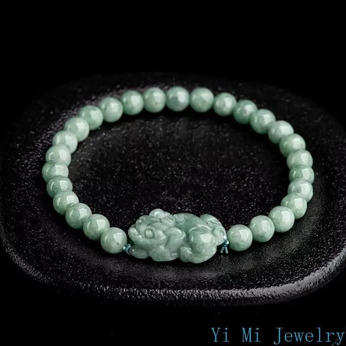 Bracelet en jade birman naturel vert chinois style ethnique pour femmes occasions spéciales traditionnel porte-bonheur