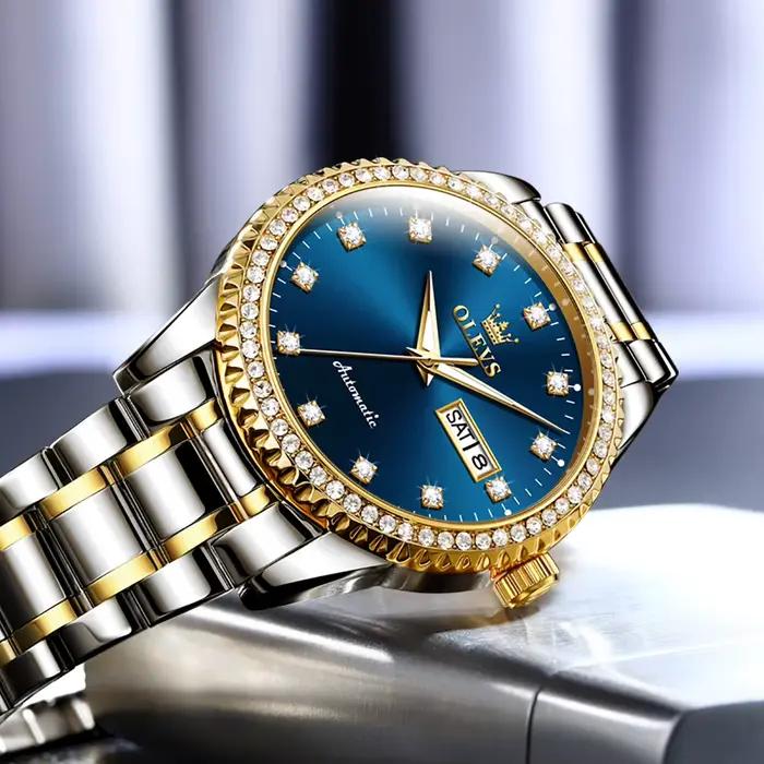 OLEVS hommes montres haut de gamme de luxe mode automatique mécanique Sport étanche en acier affaires horloge Date Relogio Masculino