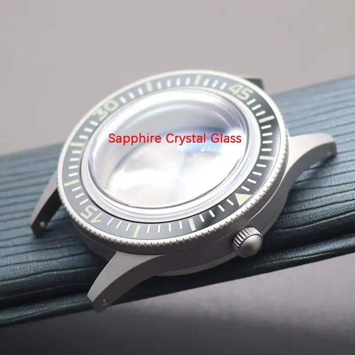 Boîtiers de montre de plongée modifiés rétro première année cinquante recherche série pour Seiko NH34 NH35 NH36/38 mouvement lunette en céramique entièrement lumineuse