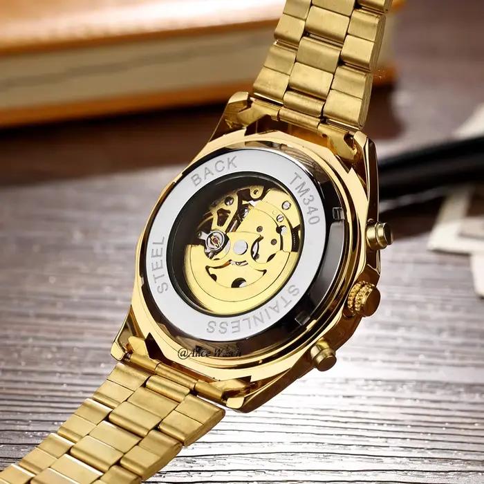 Montre automatique en acier inoxydable pour hommes