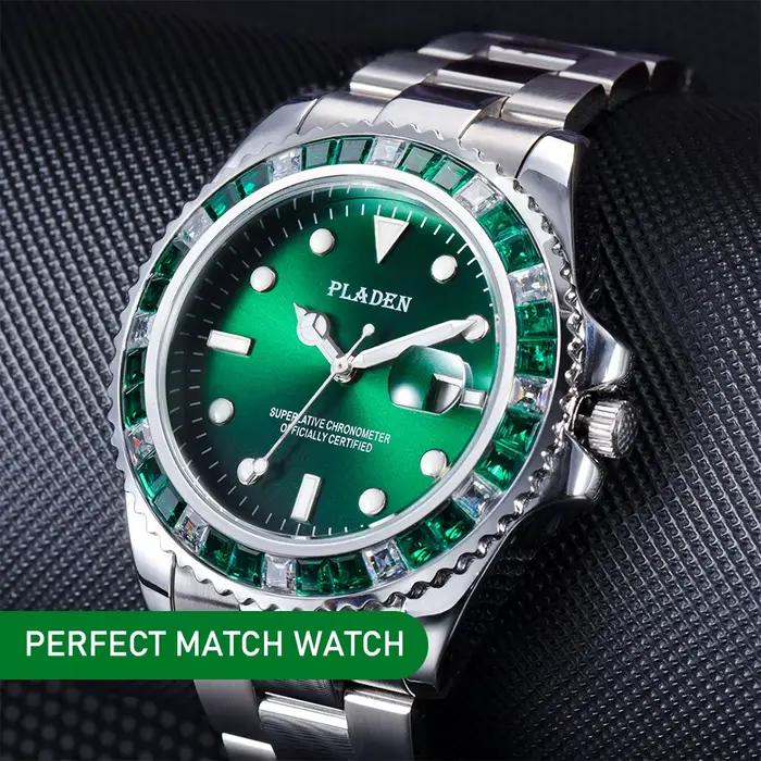 Montre de Luxe Verte sur Mesure pour Homme