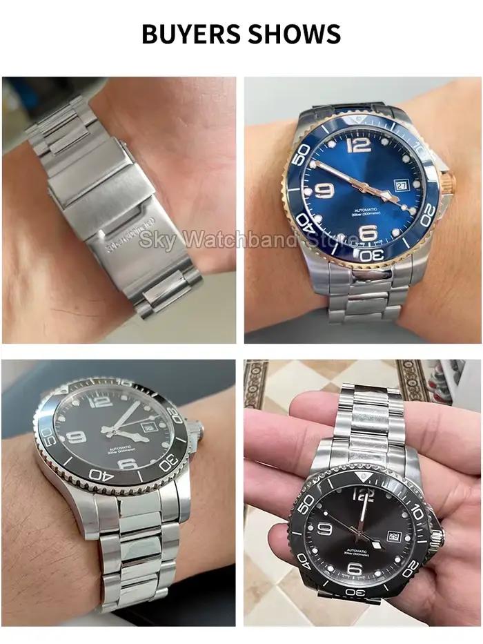 Bracelet de montre en acier inoxydable pour Longines Conquest L3.742/L3781/644