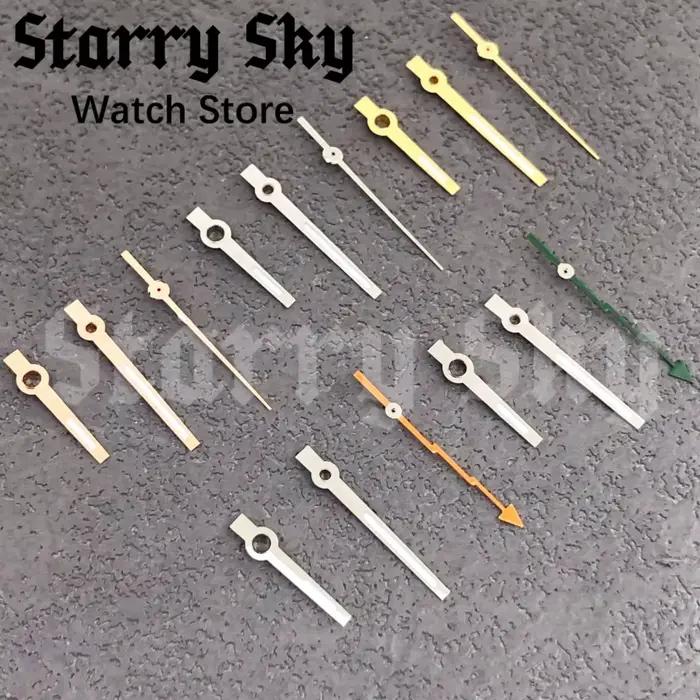 Aiguilles de montre style DJ ciel étoilé en acier inoxydable avec pointeurs lumineux vert pour femmes occasions spéciales Fouet de papaye Gris clair Lazurite Tomate