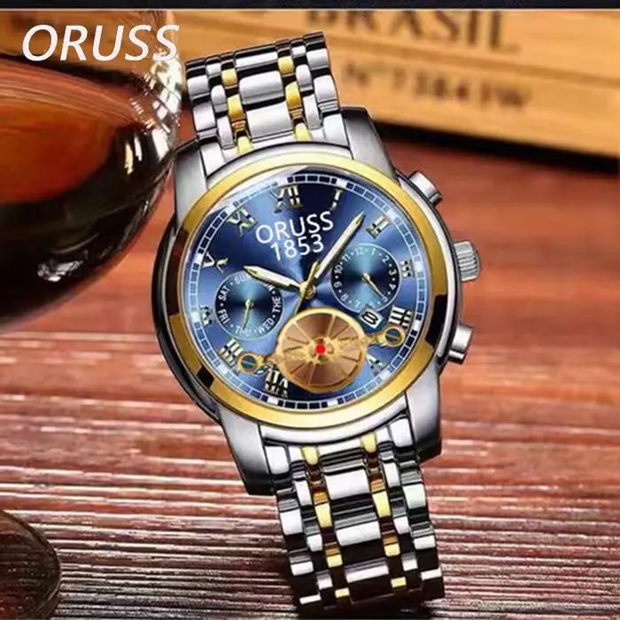 Montre à Quartz Luxe Étanche Homme Bracelet Acier Forme Cœur Horloge Date Occasions Spéciales
