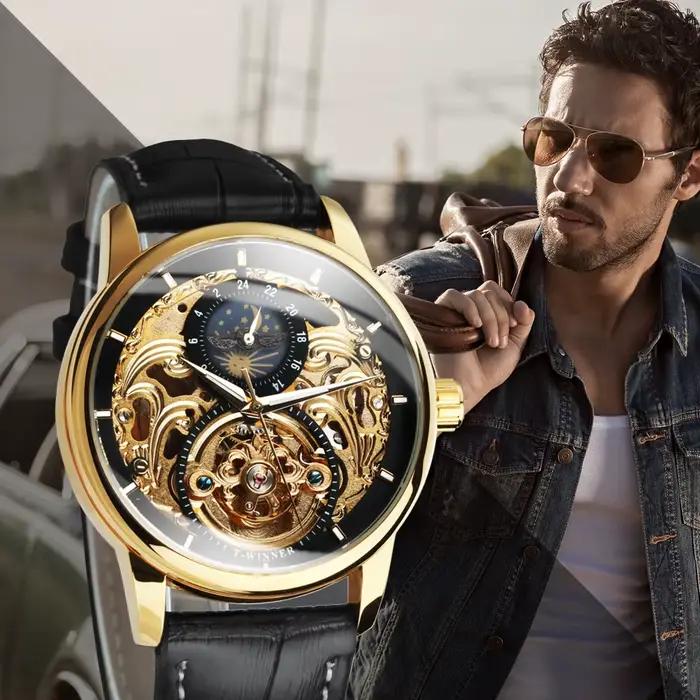 WINNER – montre mécanique Vintage pour hommes