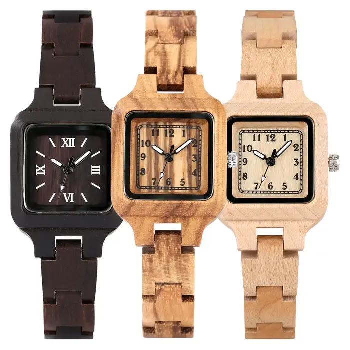 Montres à Quartz classiques de forme carrée pour femmes
