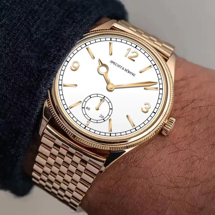 Specht & Söhne nouveautés 1908 montres automatiques pour hommes en acier inoxydable mouette Movt montre-bracelet mécanique 50M étanche