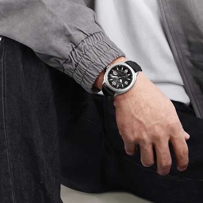 NAVIFORCE marque hommes montre à Quartz de haute qualité bracelet en polyuréthane calendrier mâle montre-bracelet affichage automatique de la Date horloges étanches Reloj Hombre