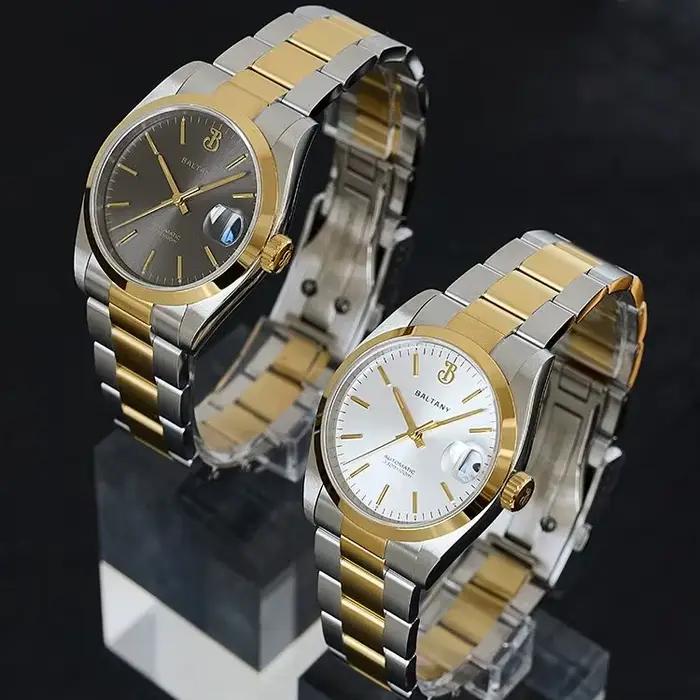 Montre automatique BALTANY pour hommes, saphir plongeur, résistante à l'eau 10ATM, mouvement NH35, élégante et robuste pour diverses occasions