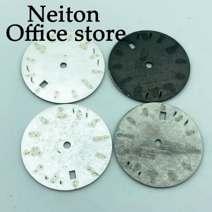 NEITON 31mm noir bleu gris blanc cadran de montre lumineux ajustement NH34 NH36 NH35 mouvement
